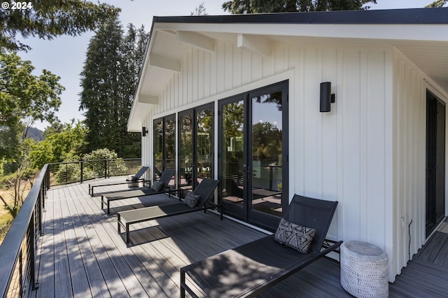 deck with french doors