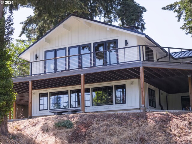 view of rear view of property