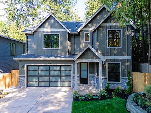 view of front of home featuring a garage