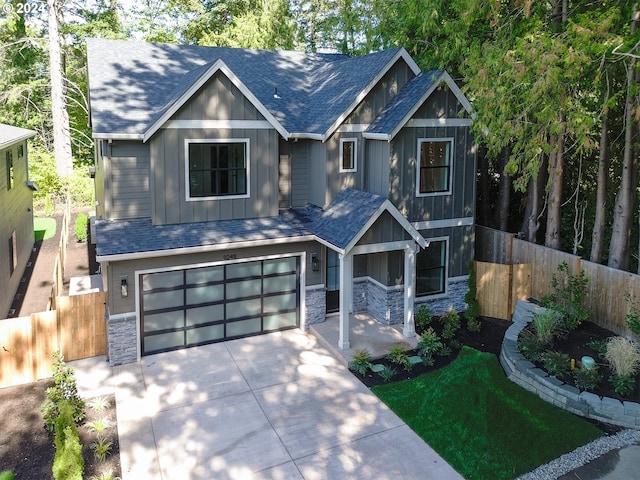 view of front of home featuring a garage