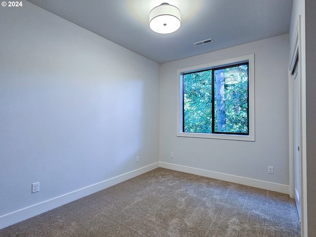 view of carpeted spare room