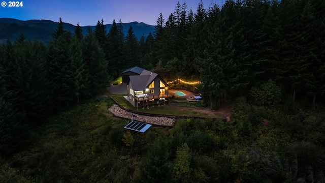 40700 NE Skye View Dr, Washougal, WA 98671 - view from above of property featuring a forest and a mountainous background