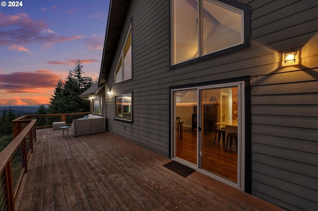 view of deck at dusk