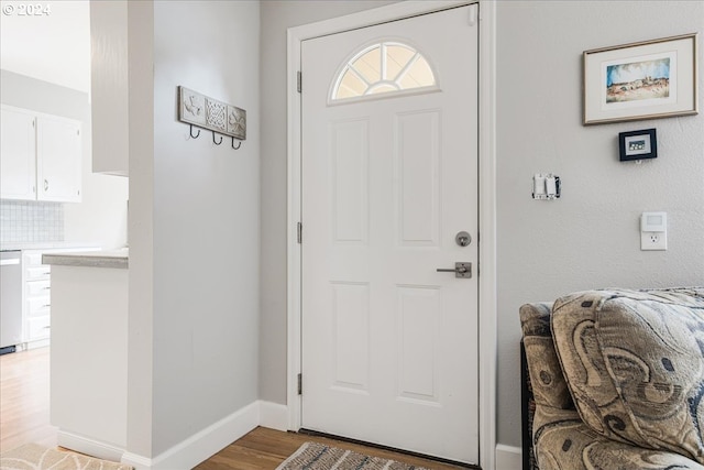 entryway featuring light wood-type flooring