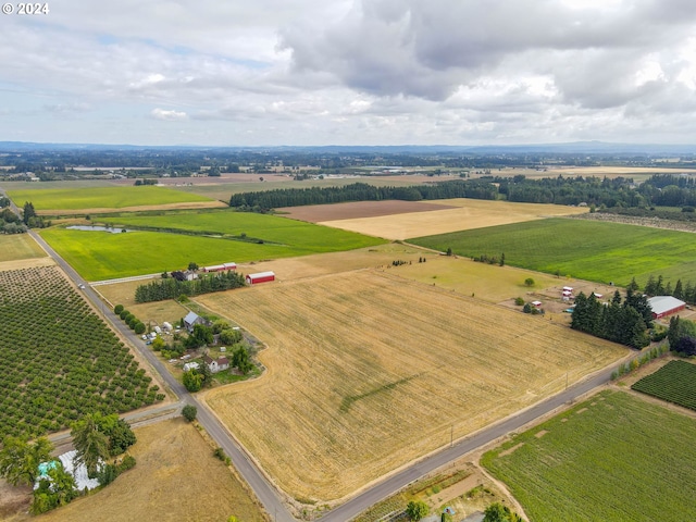 drone / aerial view with a rural view