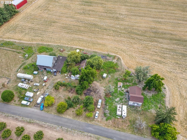 aerial view with a rural view