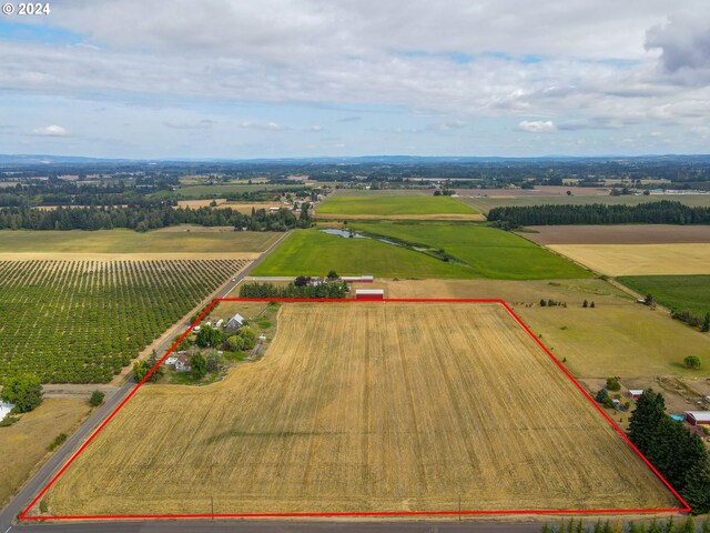 drone / aerial view featuring a rural view