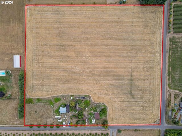 aerial view featuring a rural view