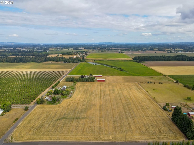 drone / aerial view with a rural view