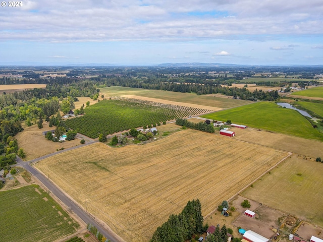 drone / aerial view featuring a rural view