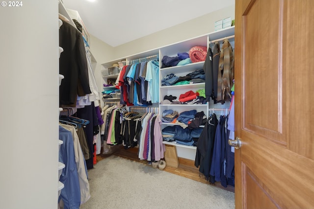 view of walk in closet