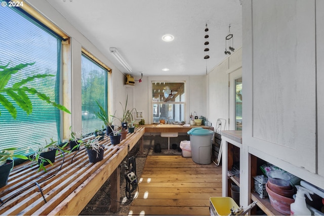 interior space with wood-type flooring