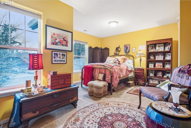 bedroom with carpet flooring