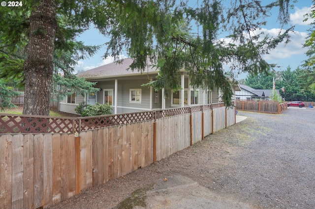 exterior space with a porch