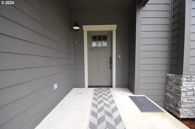 view of doorway to property