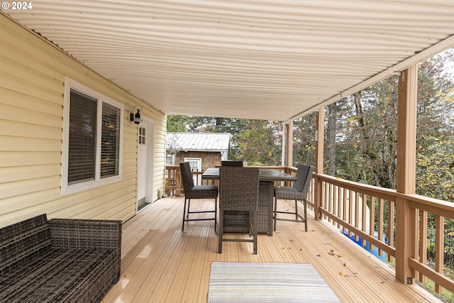 view of wooden deck