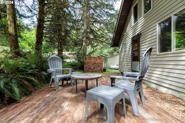 view of wooden deck