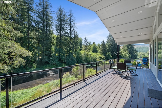 view of wooden terrace