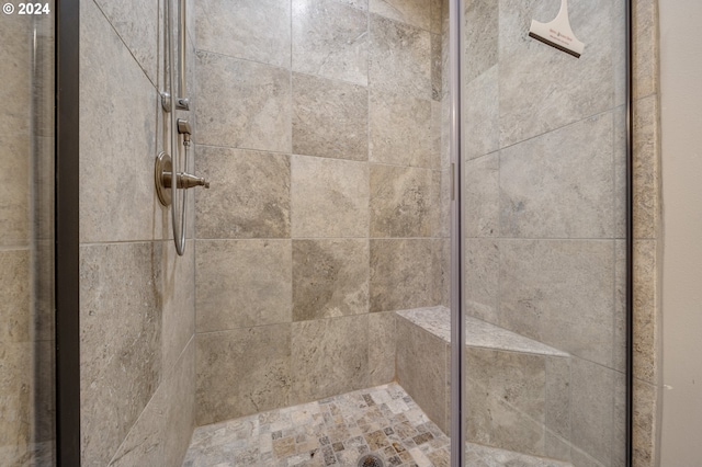 room details with a tile shower