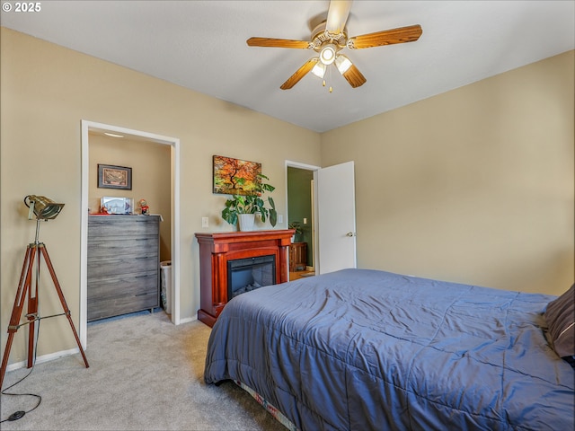 740 Florence Ave, Astoria, OR 97103 - carpeted bedroom featuring baseboards and ceiling fan