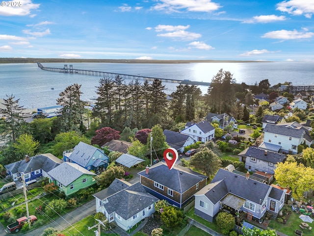 740 Florence Ave, Astoria, OR 97103 - aerial view of residential area featuring a nearby body of water and a notable bridge