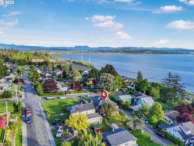 740 Florence Ave, Astoria, OR 97103 - aerial view of residential area featuring a water and mountain view