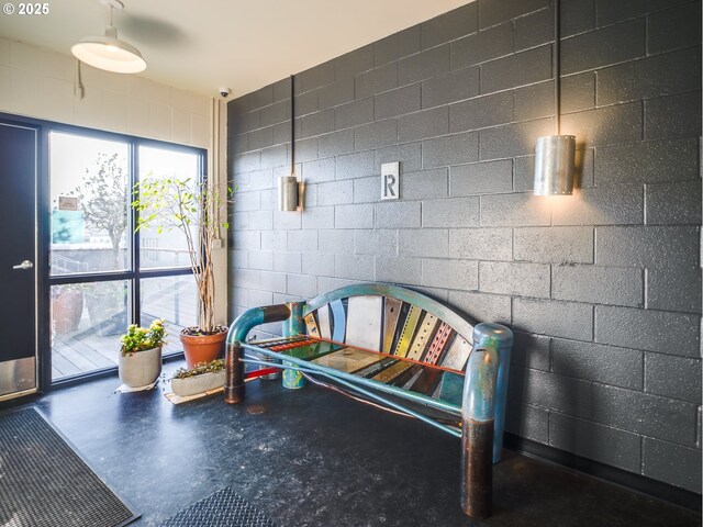 dining space with dark hardwood / wood-style flooring