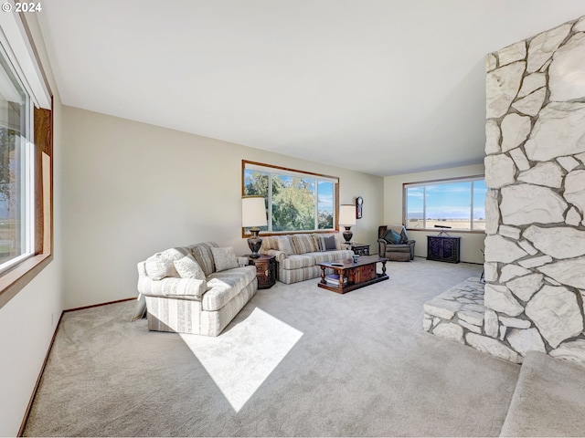 view of carpeted living room