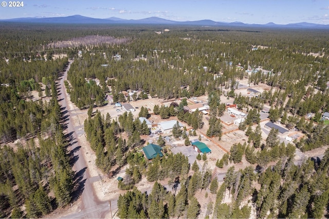 bird's eye view featuring a mountain view