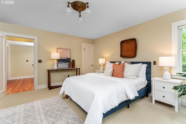 view of carpeted bedroom