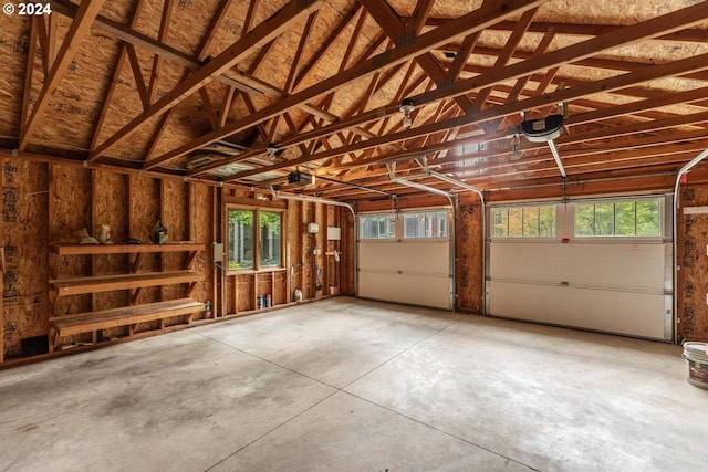 garage featuring a garage door opener