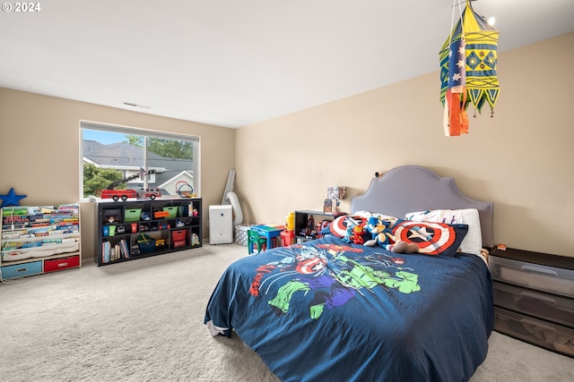 view of carpeted bedroom