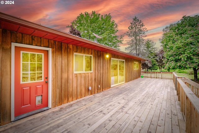 42681 Island Inn Dr, Lebanon, OR 97355 - view of deck at dusk