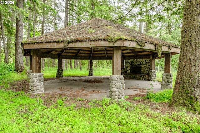 surrounding community with a gazebo