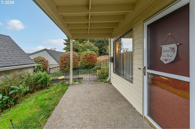 view of patio / terrace with fence