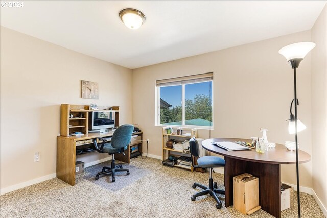 view of carpeted office