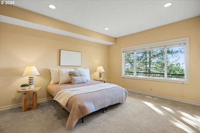 view of carpeted bedroom