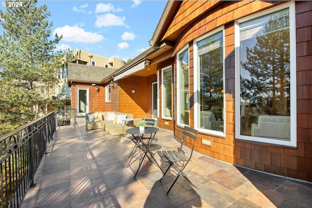 view of patio featuring outdoor lounge area