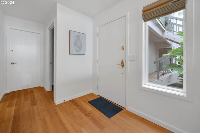 entryway featuring light hardwood / wood-style floors