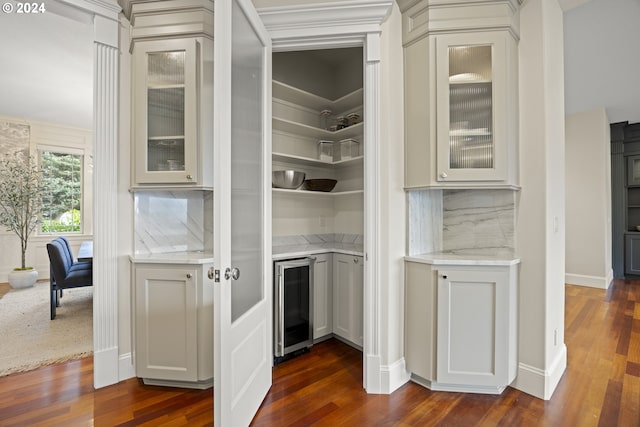 pantry with beverage cooler