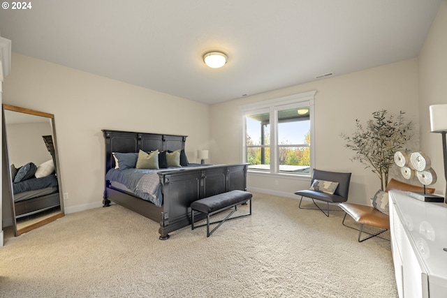 bedroom featuring carpet