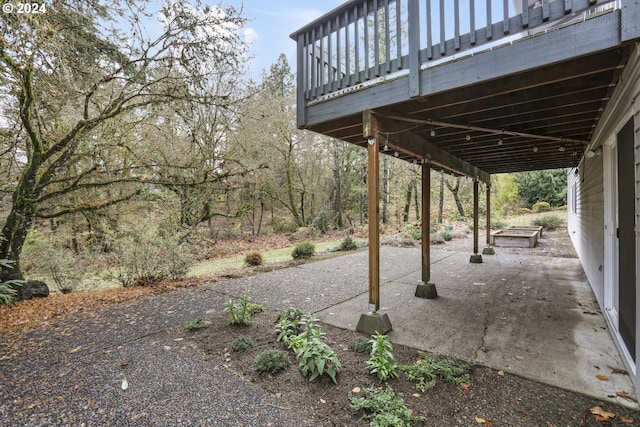 view of patio with a deck