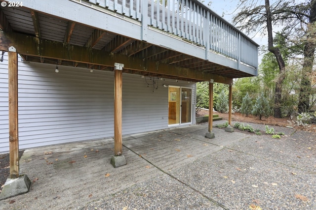 view of patio / terrace featuring a wooden deck