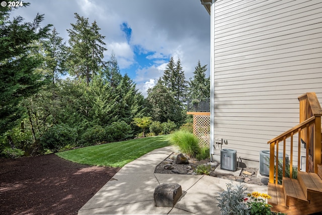 view of patio / terrace with central AC unit