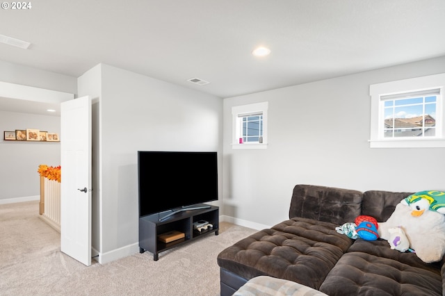 view of carpeted living room