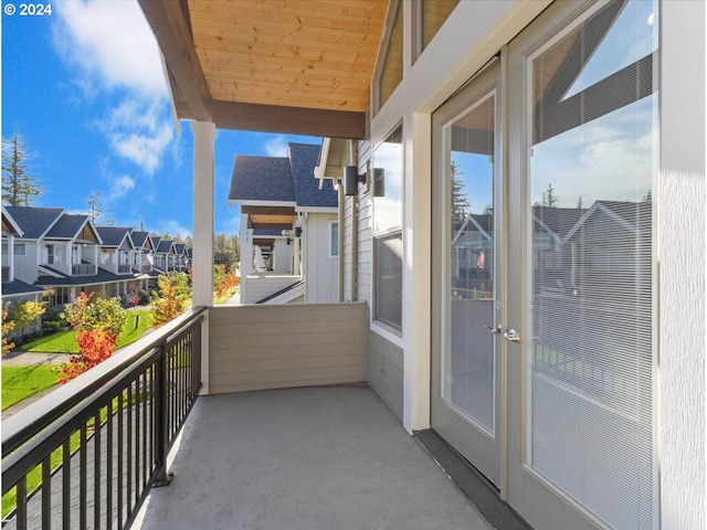 balcony with a residential view