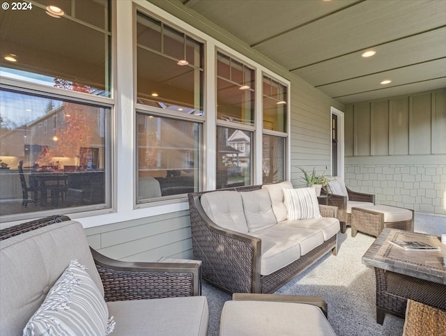 view of patio / terrace featuring an outdoor living space