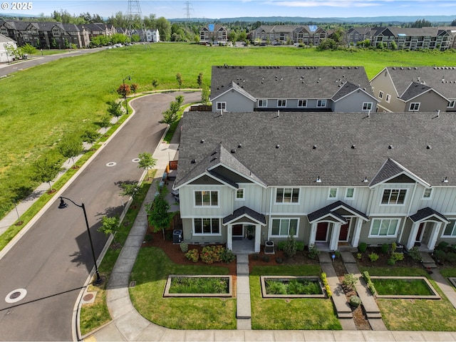 aerial perspective of suburban area