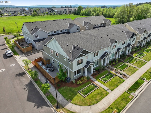 aerial view of residential area
