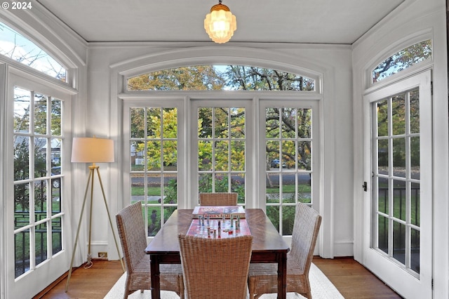 view of sunroom / solarium